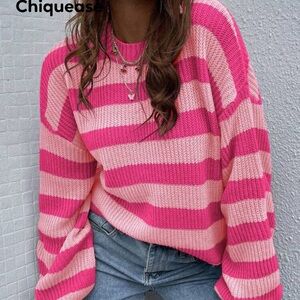 NWT Pink Striped Sweater